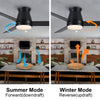 Sleek Black Ceiling Fan with Light