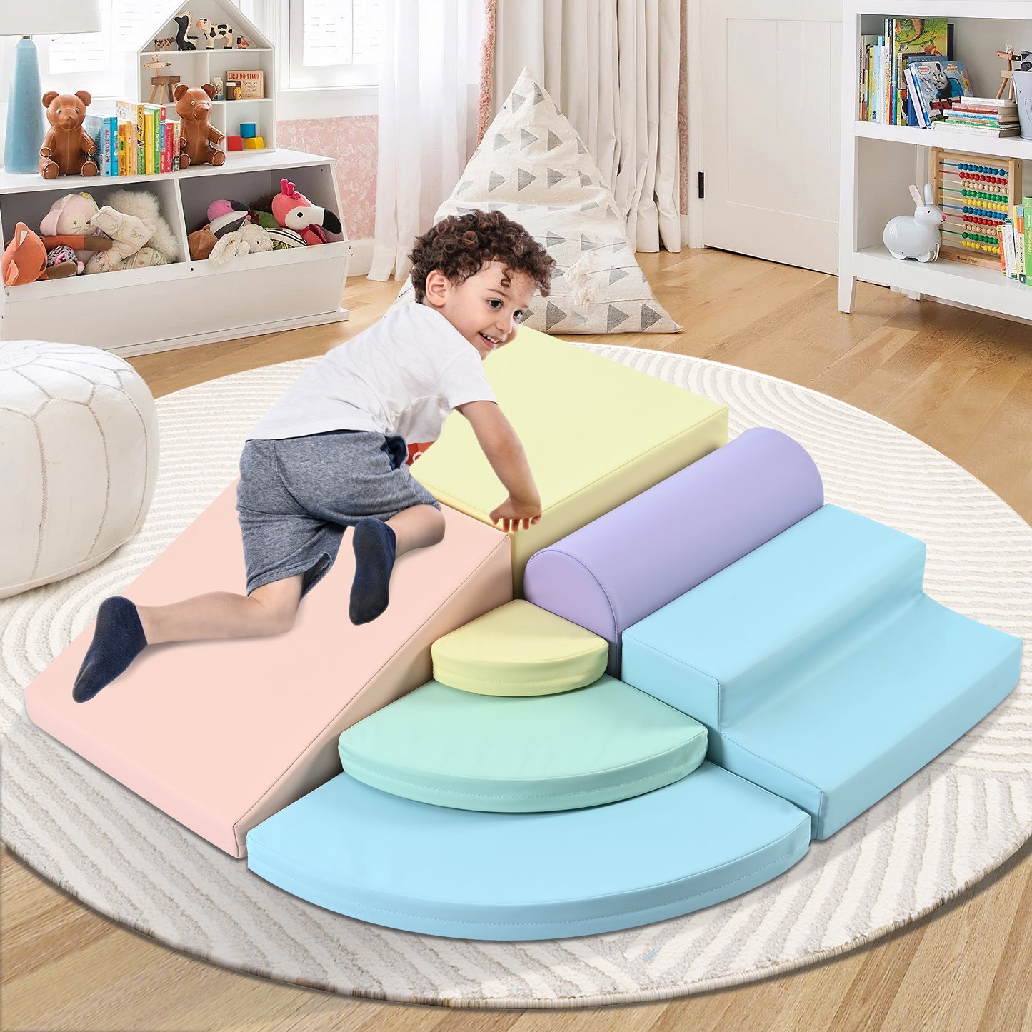 Colorful Soft Foam Climbing Playset for Toddlers