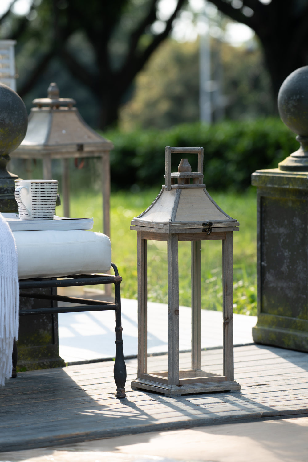 Charming Wooden Lantern for Home & Garden Decor