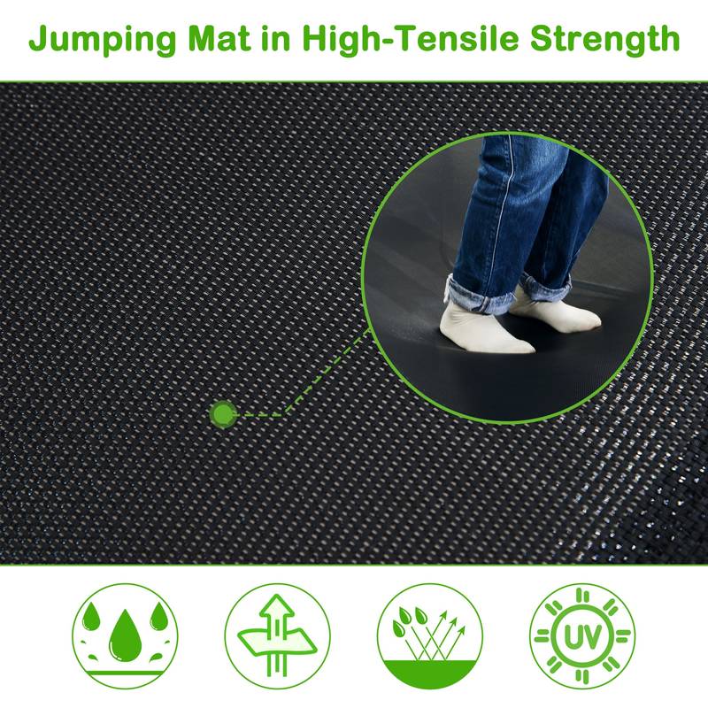 Jump & Play Trampoline with Safety Net and Slide