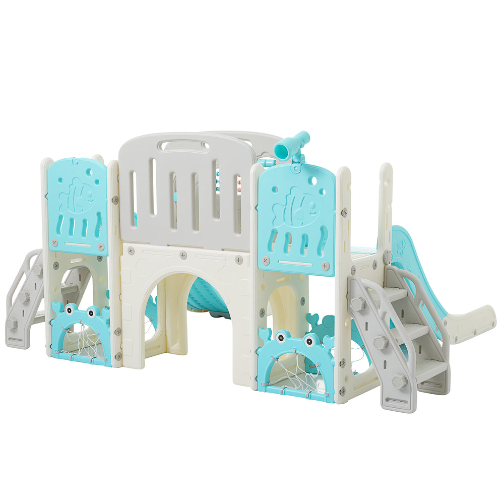 Ocean Adventure Playset with Double Slides & Fun Features!