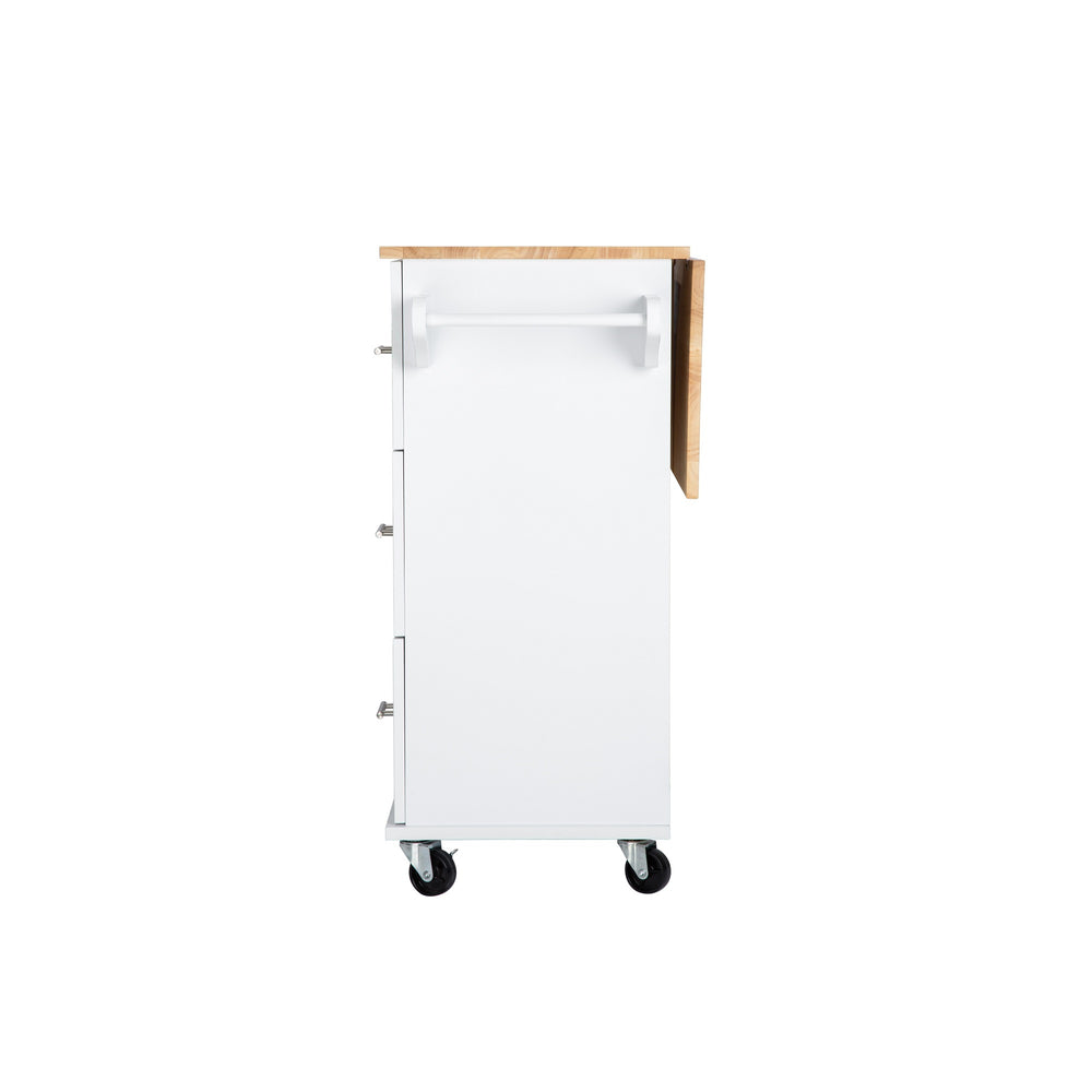 Versatile Mobile Kitchen Island & Cart with Extendable Table