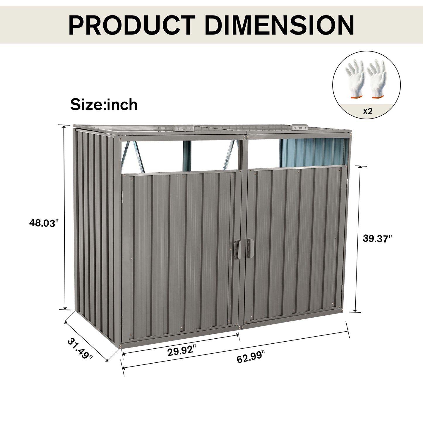 Garden Trash Can Shed - Stylish Outdoor Storage for Your Bins