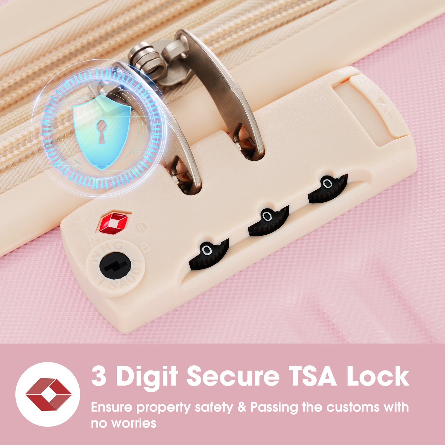 Travel Smart: Hardside Spinner Luggage Set with TSA Lock