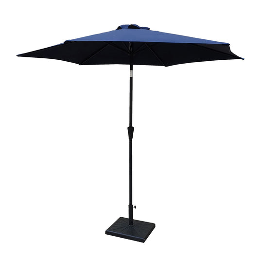 Navy Blue Patio Umbrella with Easy Tilt and Crank