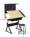 Versatile Drafting Desk with Perforated Panel