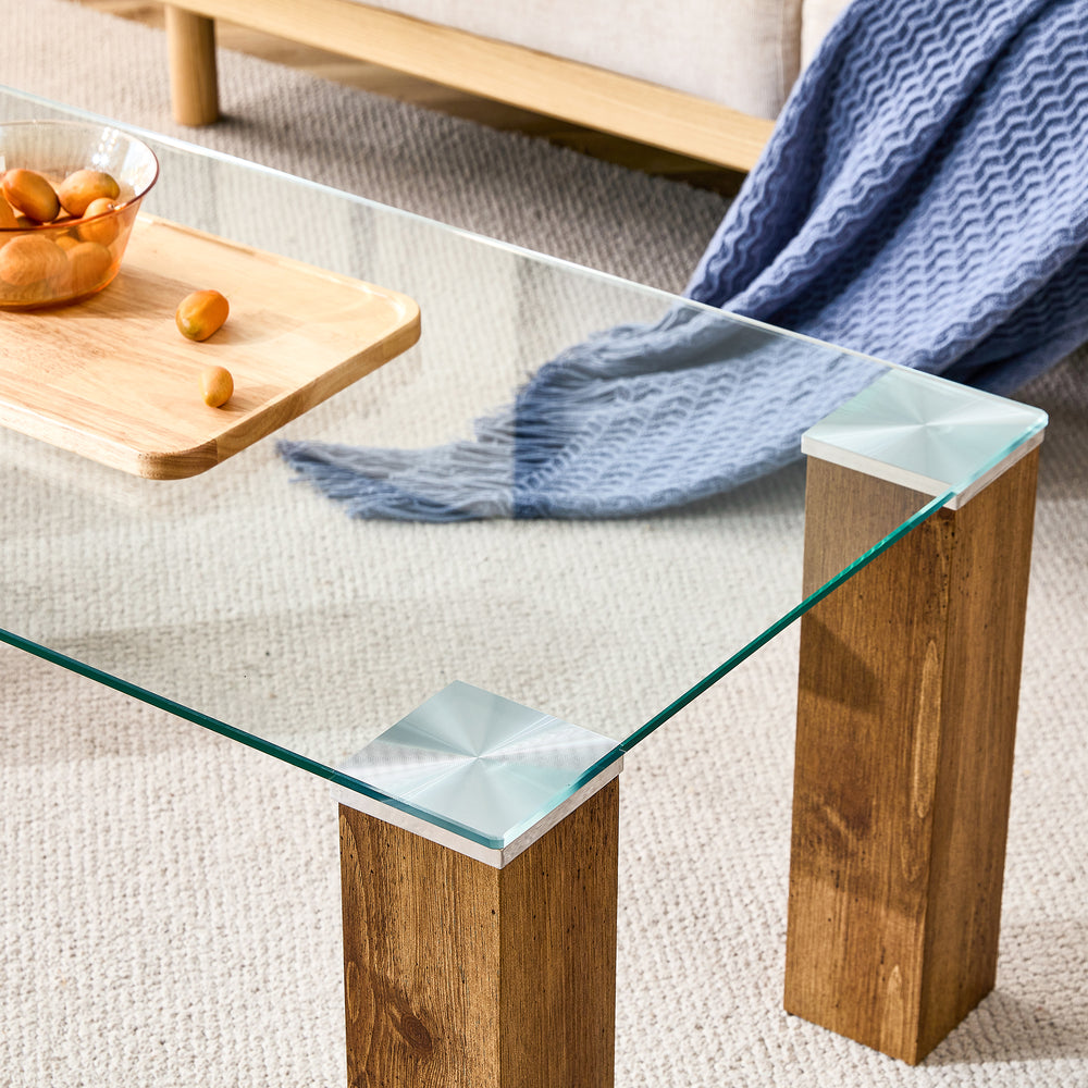 Elegant Glass Coffee Table - Chic & Durable Design