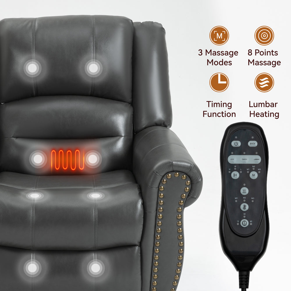 CozyLift Recliner with Heat & Massage - Heavy Duty Comfort