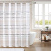 Chic Cotton Shower Curtain with Stylish Trims