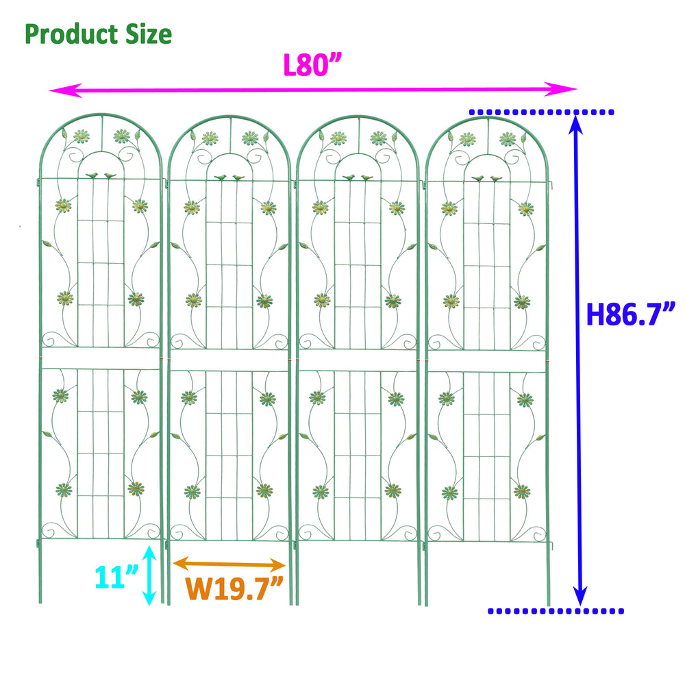 Garden Glow Trellis Set - Rustproof Climbing Plant Support