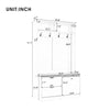 Multi-Function Entryway Bench with Coat Rack & Cushion