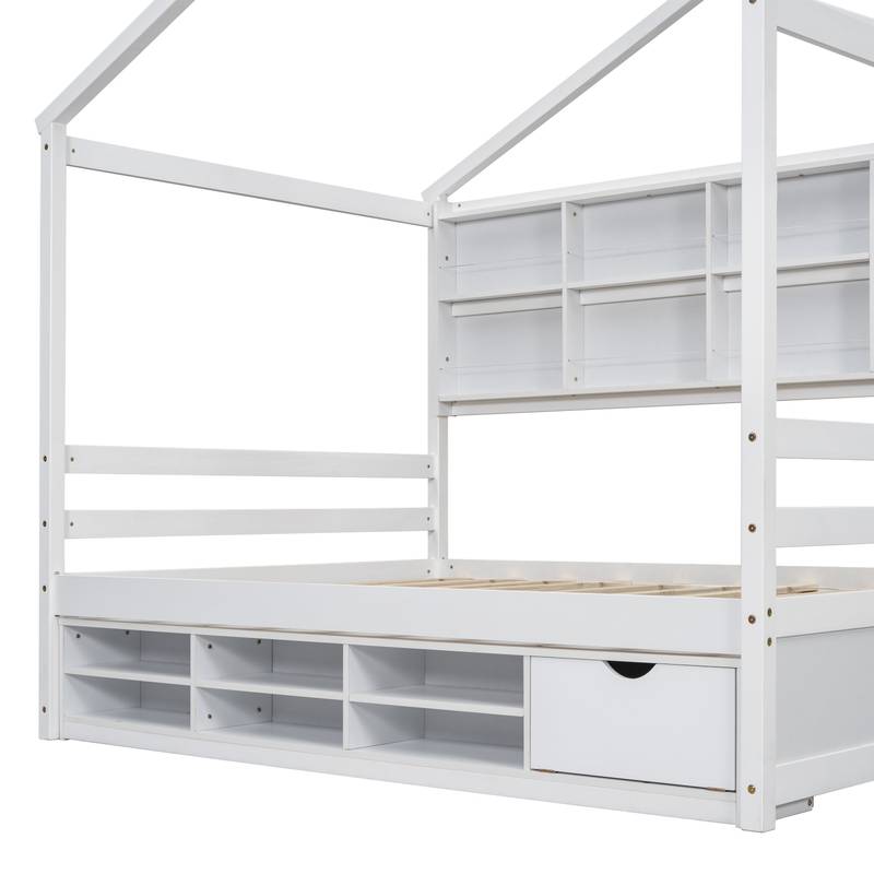 Cozy Haven Bed with Roof & Storage