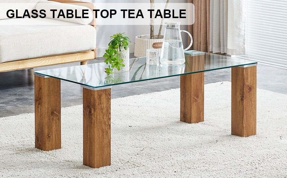 Elegant Glass Coffee Table - Chic & Durable Design