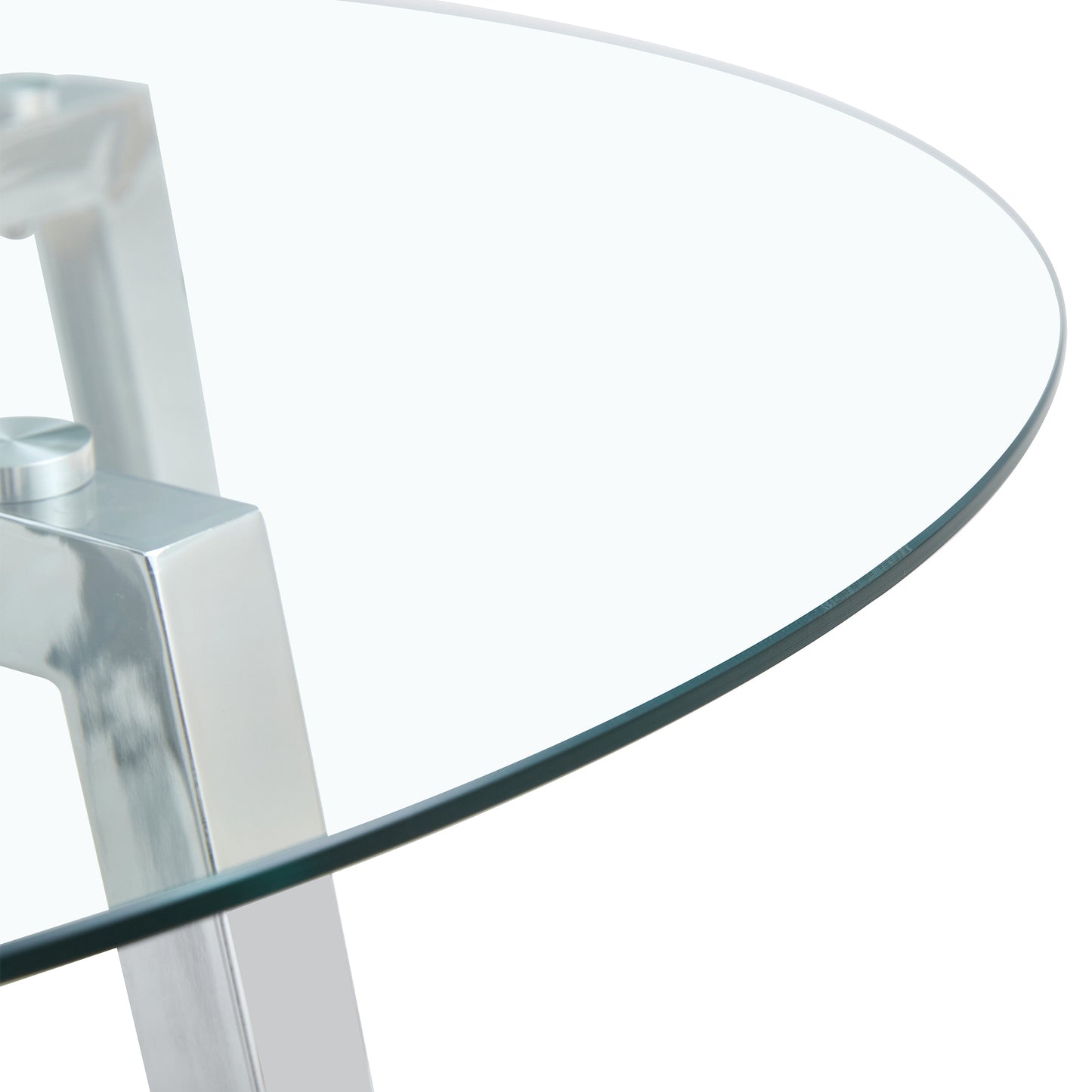 Sleek Glass Round Table