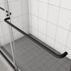 Sleek Bypass Sliding Shower Door in Matt Black Glass