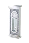 GlamourWall Mirror Clock with Faux Diamonds