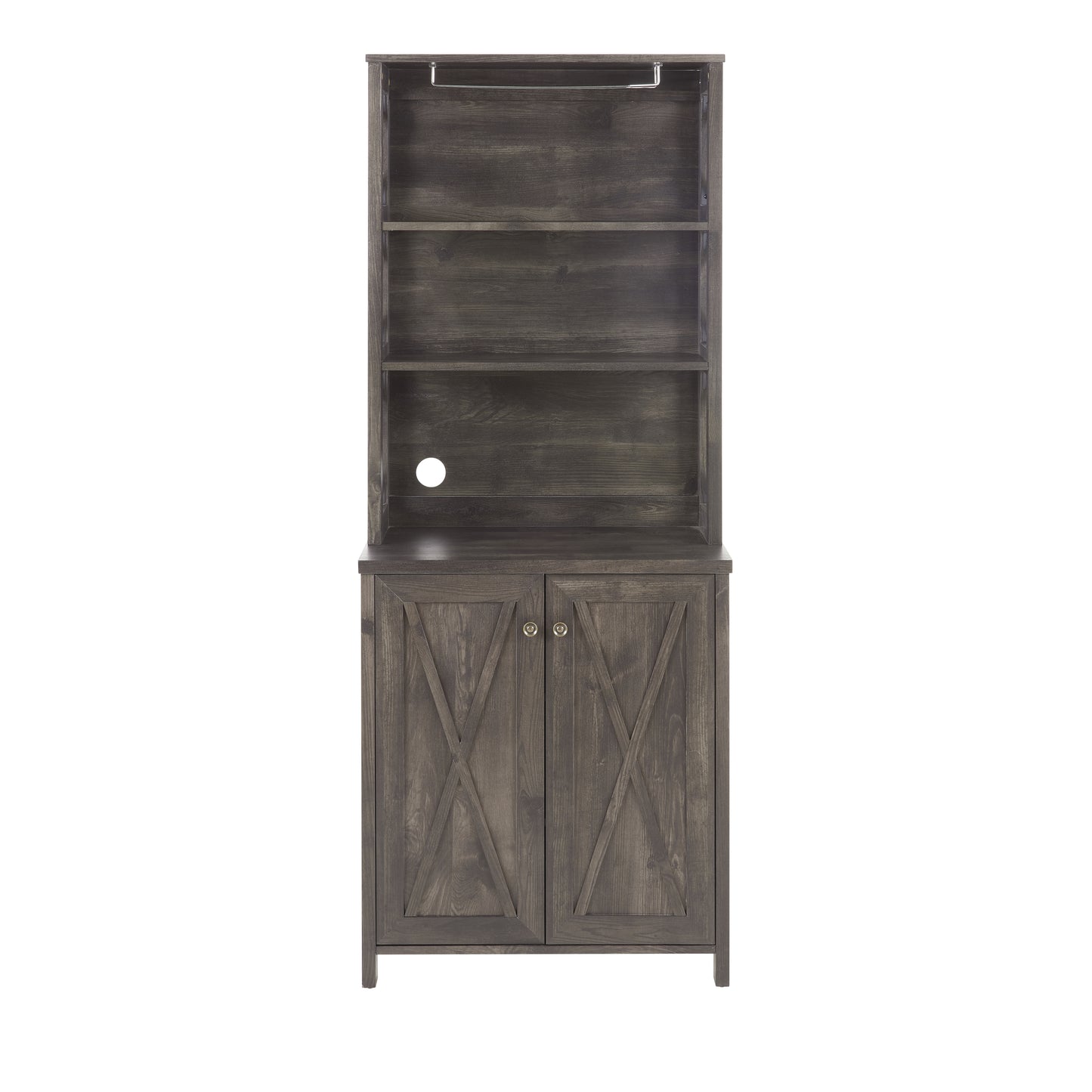 Chic Coffee & Wine Bar Cabinet with Barn Style