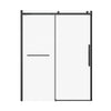 Sleek Frameless Shower Door with Towel Bar & Matte Black Finish