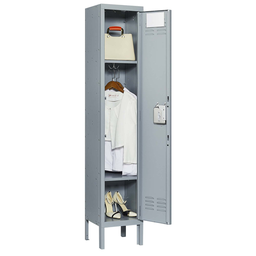 Secure Gray Metal Locker for Home or Office