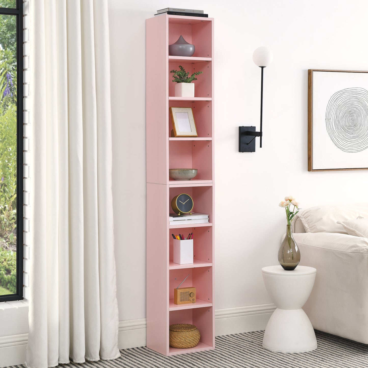 Slim Media Tower & Bookcase