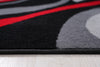 Chic Jersey Area Rug - Bold Black & Red for Your Living Room