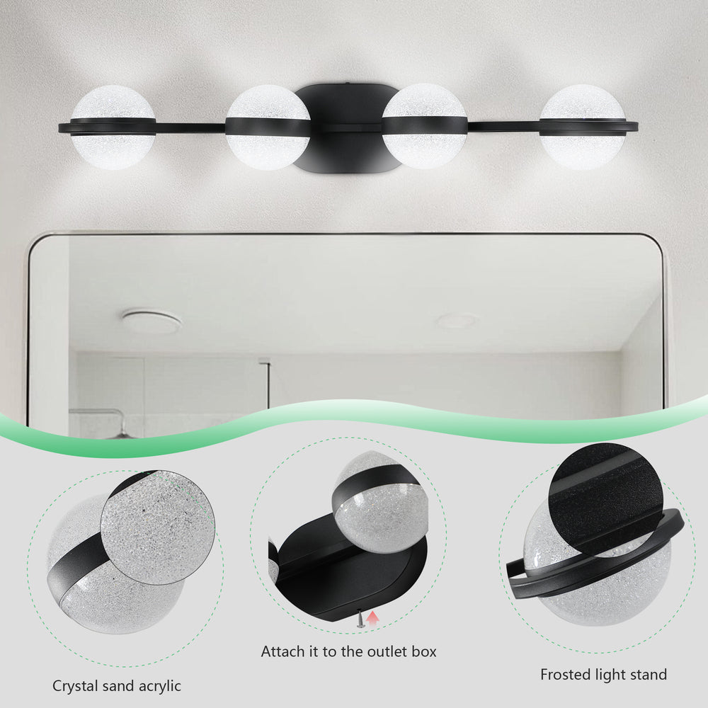 Sleek Frosted Glass Vanity Light