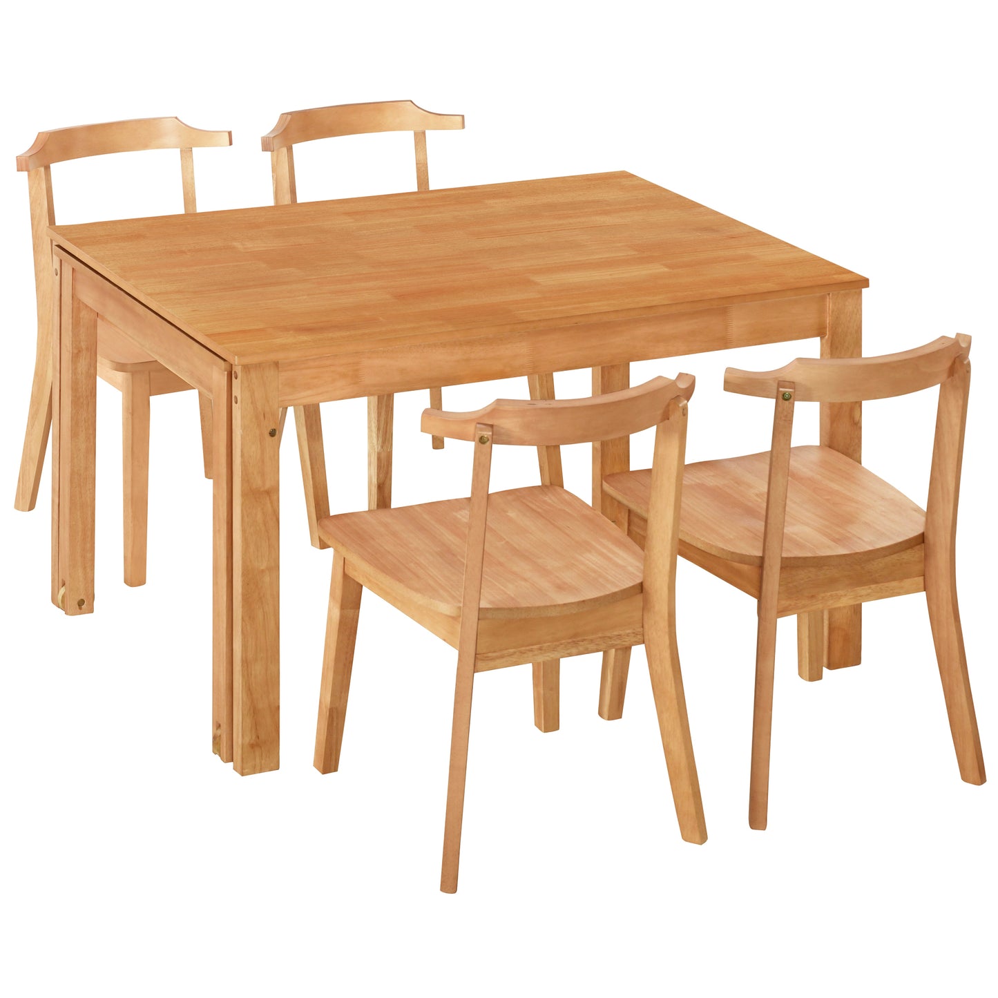 Cozy Farmhouse Dining Set with Extendable Table and Chairs