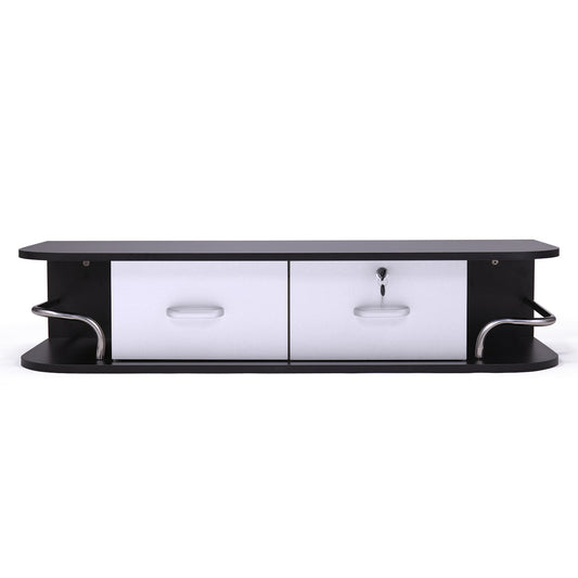 Chic Wall-Mount Barber Station with Lockable Drawer