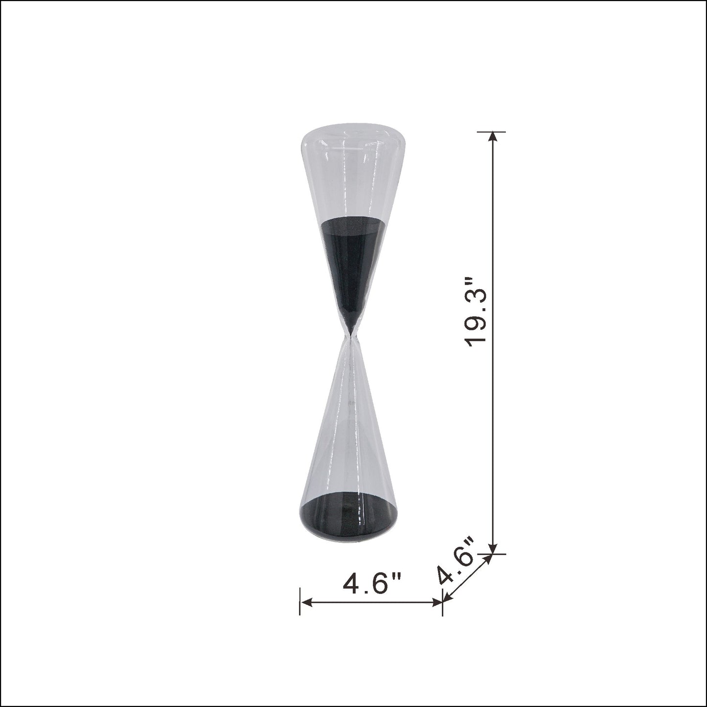 Sleek Black Sand Hourglass