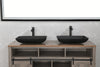 Sleek Black Vessel Sink Set