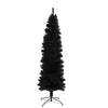 Chic Black Slim Christmas Tree with Folding Stand