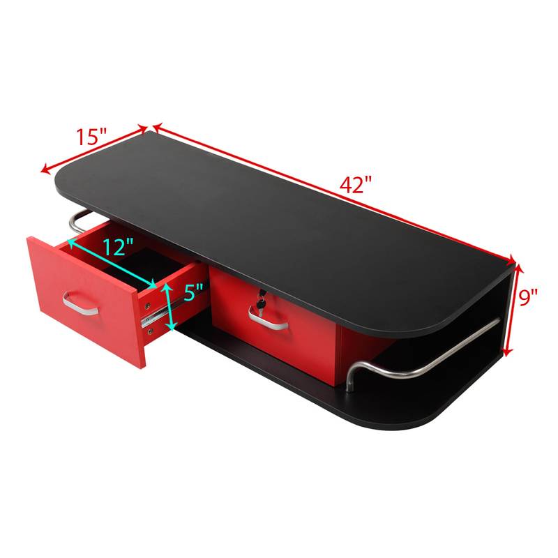 Chic Barber Station with Locking Drawer