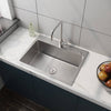 Sleek Stainless Steel Sink with Faucet & Drain System