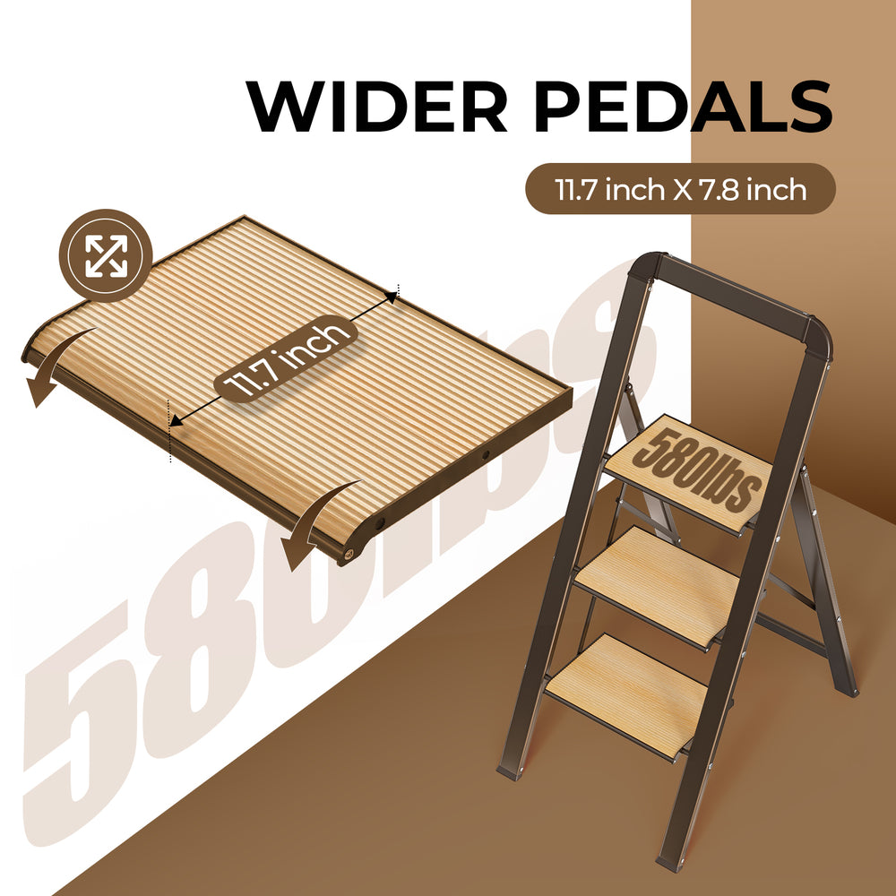 Versatile Folding Step Stool with Anti-Slip Pedal