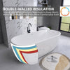 Luxurious Oval Soaking Tub - Elegant Freestanding Design with Chrome Drain