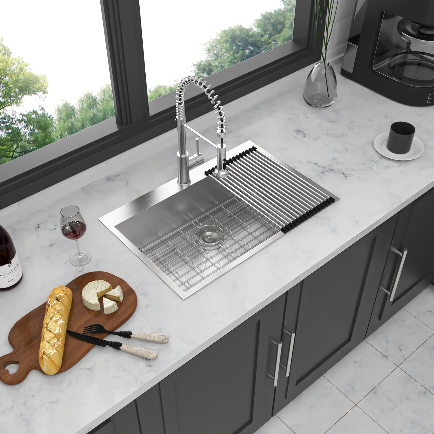 Stainless Steel Single Bowl Drop-In Kitchen Sink