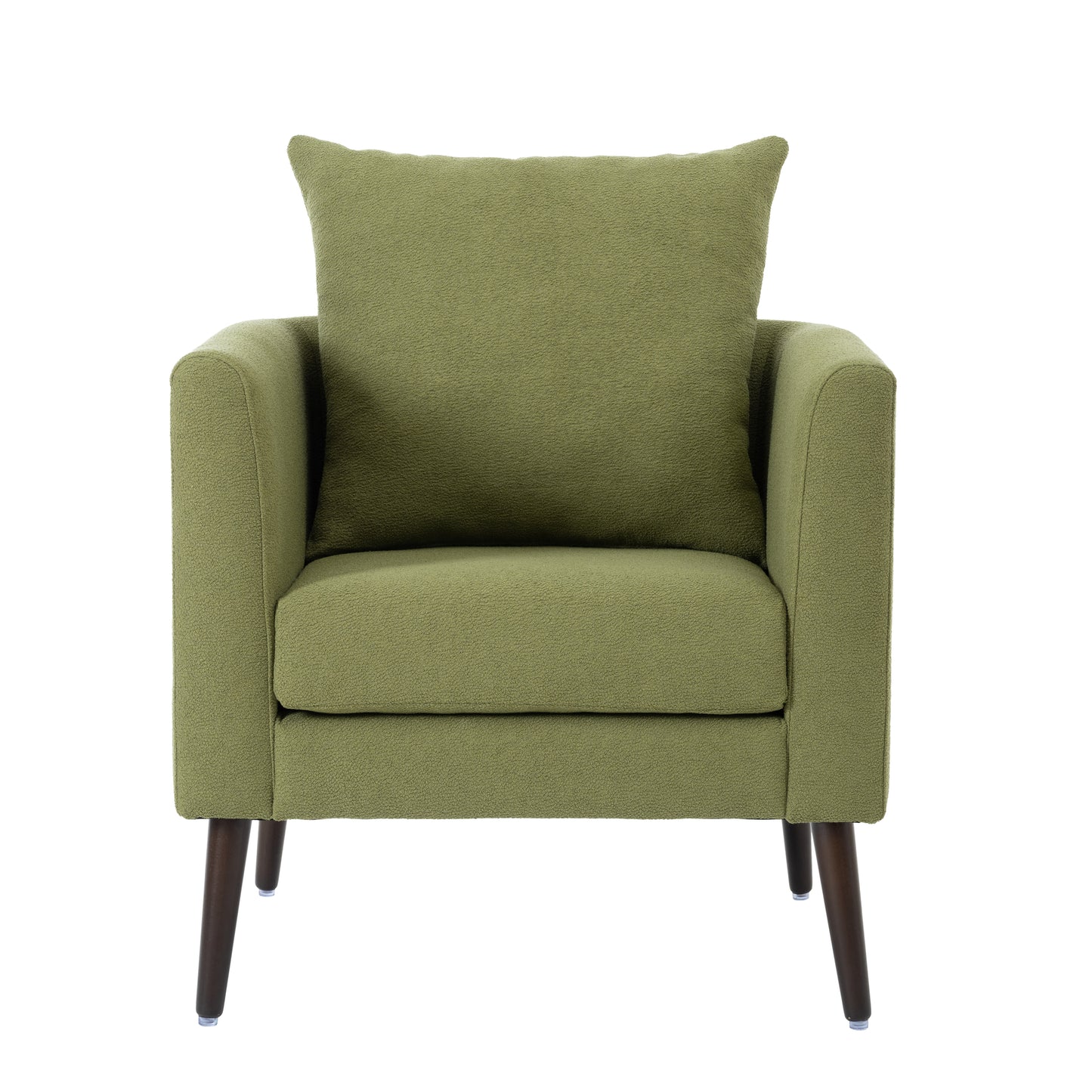 Olive Green Modern Barrel Chair