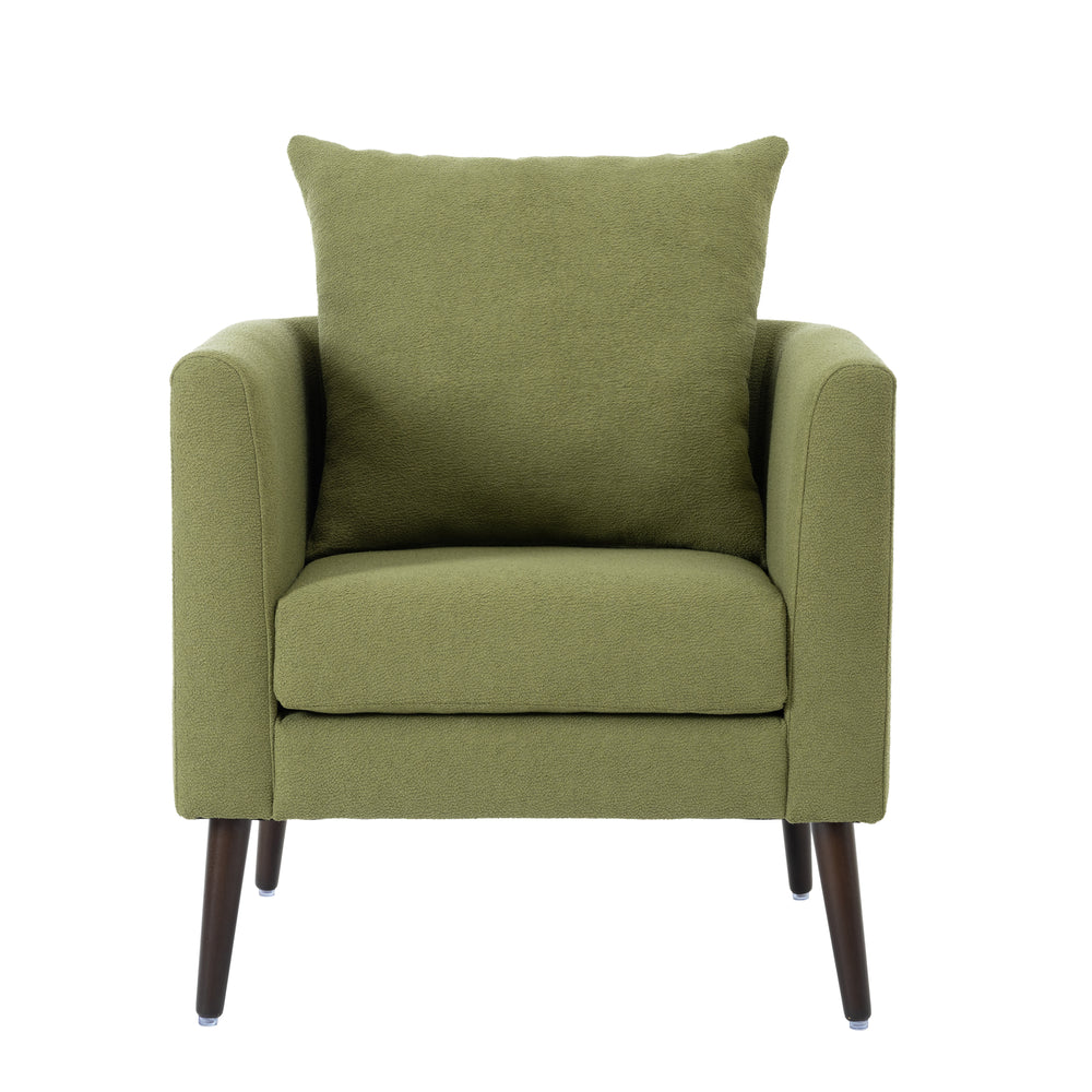 Olive Green Modern Barrel Chair