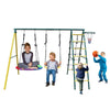 Backyard Metal Swing Set with Safety Belt