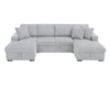 Cozy U-Shaped Sleeper Sofa with Storage and Plush Comfort