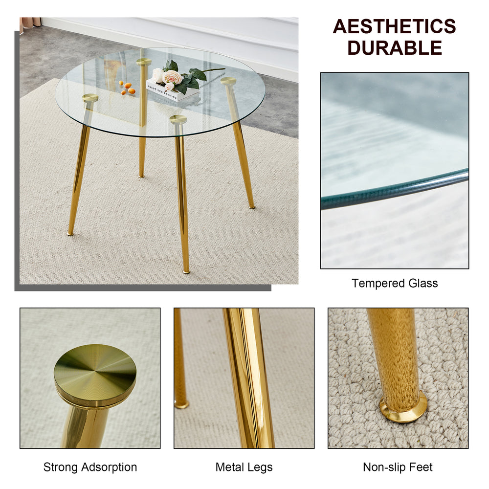 Simply Chic Gold Leg Dining Table