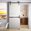 Sleek Sliding Door Set: Modern Melamine Panel with Track and Handle