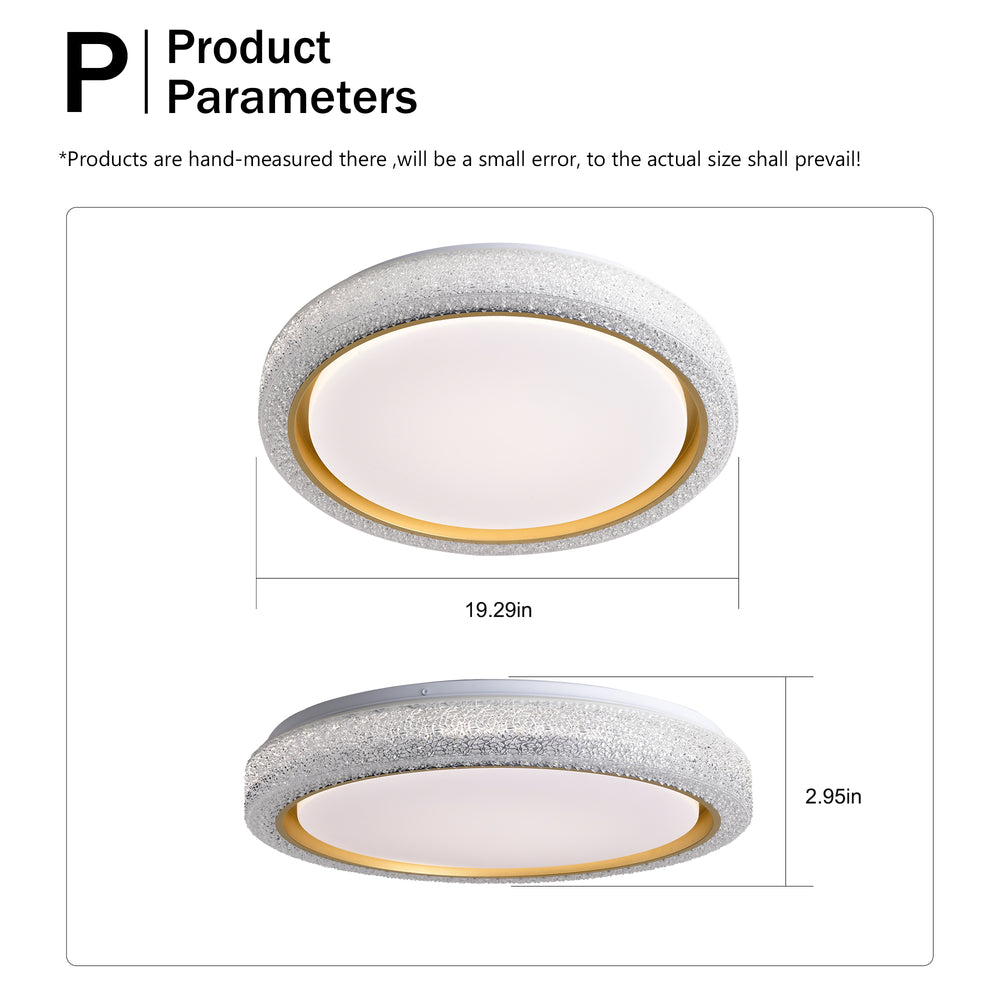 BrightChoice Dimmable LED Ceiling Light - Modern Flush Mount Fixture