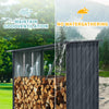 Stylish Outdoor Firewood Rack with Sloped Roof