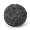 Chic Gray Knitted Pouf