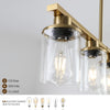 Sleek Gold & Glass Chandelier