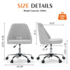 Cozy Glide Armless Desk Chair for Small Spaces