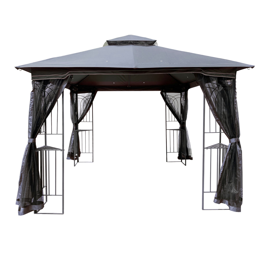 Cozy Outdoor Gazebo Canopy with Bug Screen