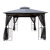 Cozy Outdoor Gazebo Canopy with Bug Screen