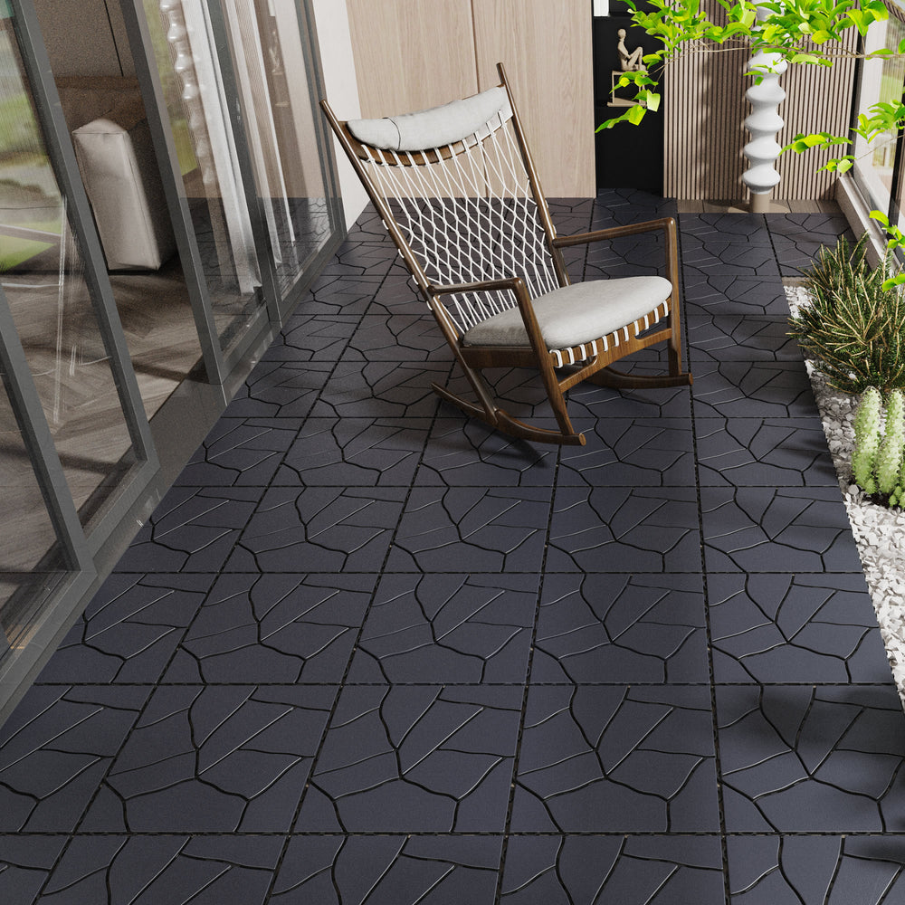 Cozy Stone Patio Tiles - Easy Interlocking Decking for Outdoors